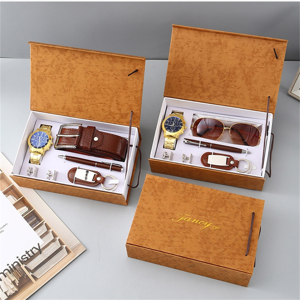 Cufflink Box Set - Nieuw horloge Herencadeauset met doos Riem