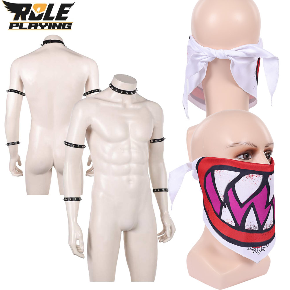 Men Accessories Style - Bowser Cosplay Sjaal Masker Armband Kraag