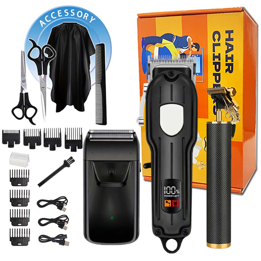 Men'S Accessories Display - Professionele tondeuseset met LCD-display, oplaadbare elektrische
