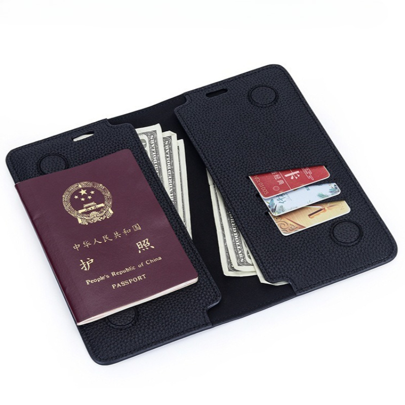 Men'S Accessories On Sale - Slanke minimalistische paspoortportemonnee van echt leer,