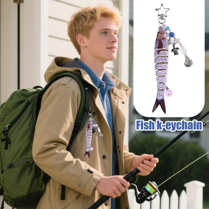 Men'S Accessories Travel Bag - Leuke sleutelhanger portemonnee charme grappige vis