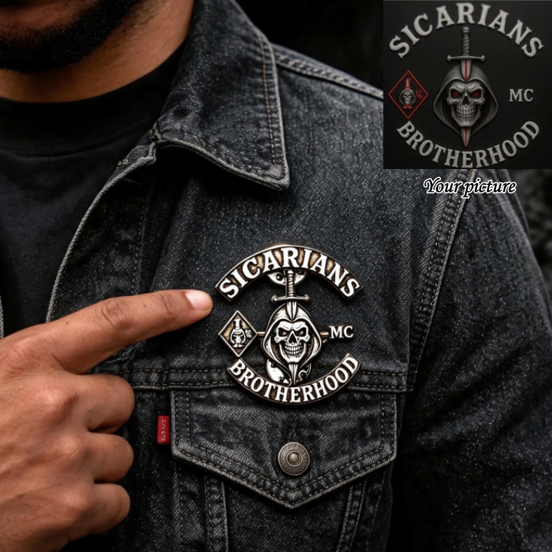 Men Accessories Brooch - Gepersonaliseerde aangepaste MC-fotobroche voor dames en