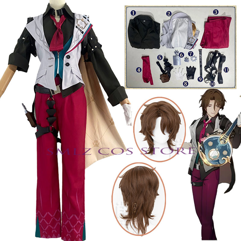 Men'S Suit Accessories - Gallagher Cosplay Honkai Star Rail Kostuum