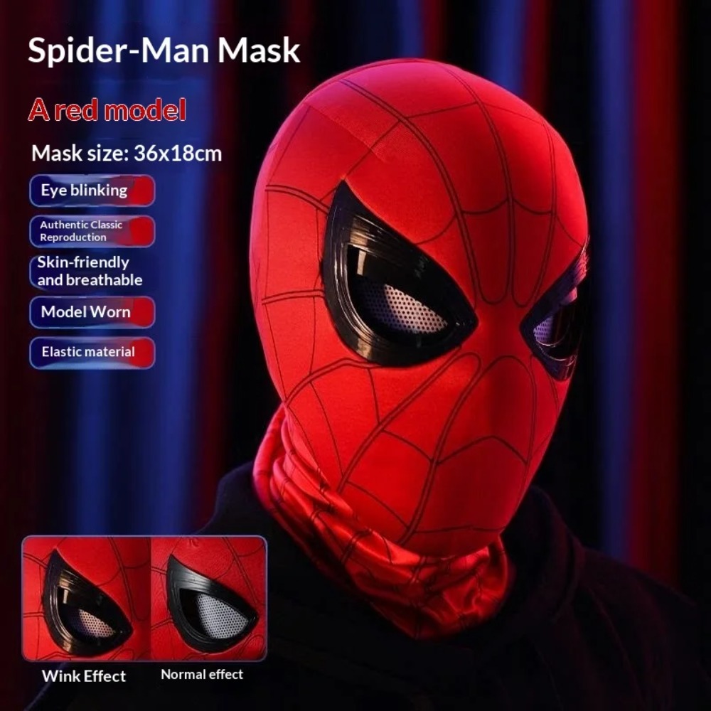 Men'S Accessories Display - Spider-Man Hoofddeksel Met Beweegbare Ogen, Cool