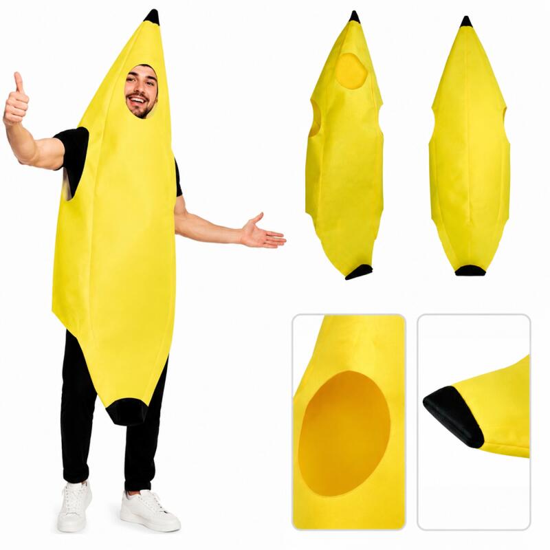 Men Accessories Style - Volwassen bananenkostuum grappig fruit jumpsuit Halloween
