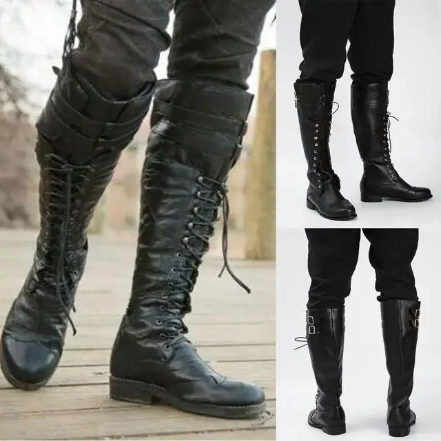 Men'S Viking Accessories - Middeleeuwse Steampunk Cosplay Laarzen Mannen Winter