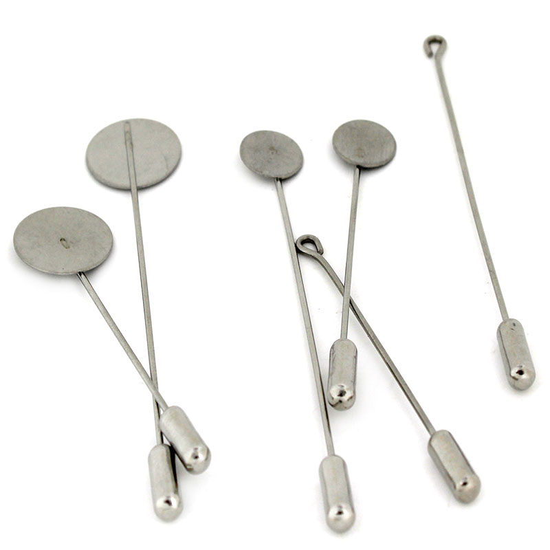 10 stks/partij 10 15mm Rvs Lan - Men Accessories Brooch recensie en prijs