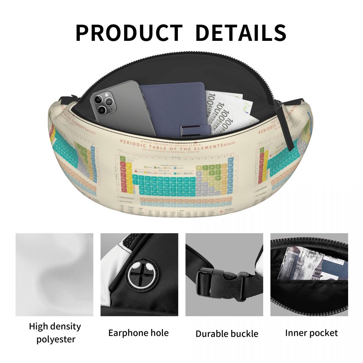 Cool Elements Periodic Table h - Men'S Accessories Travel Bag recensie en prijs