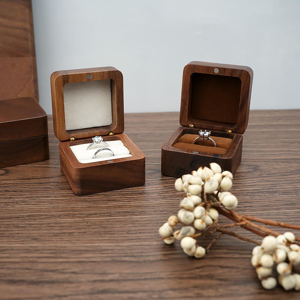 Zwarte walnoot massieve ringdo - Cufflink Box Set recensie en prijs