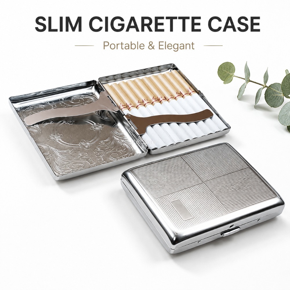 RVS Sigarettenkoker met reliëf - Men'S Accessories Holder recensie en prijs