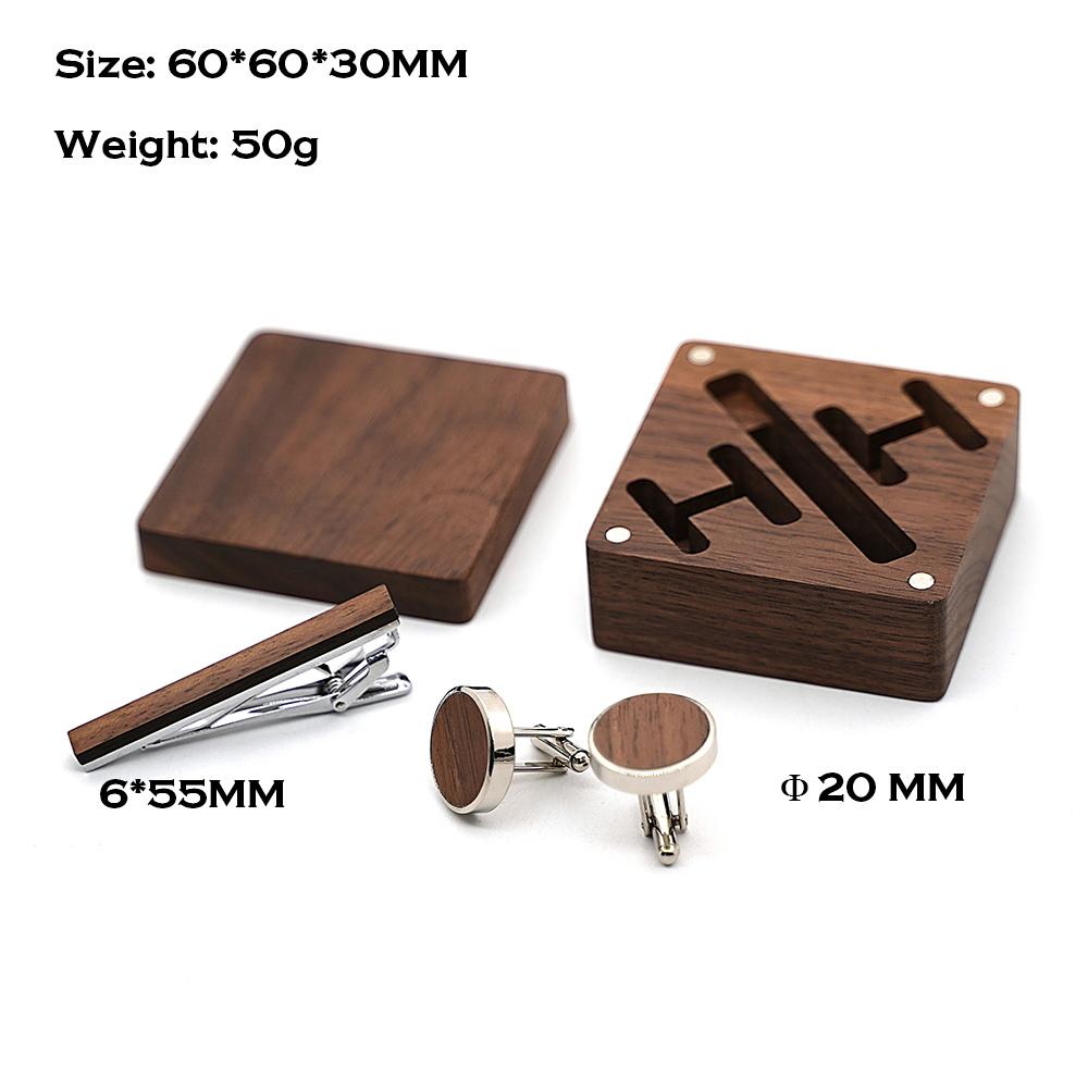 Op maat gegraveerde houten bru - Cufflink Box Set recensie en prijs