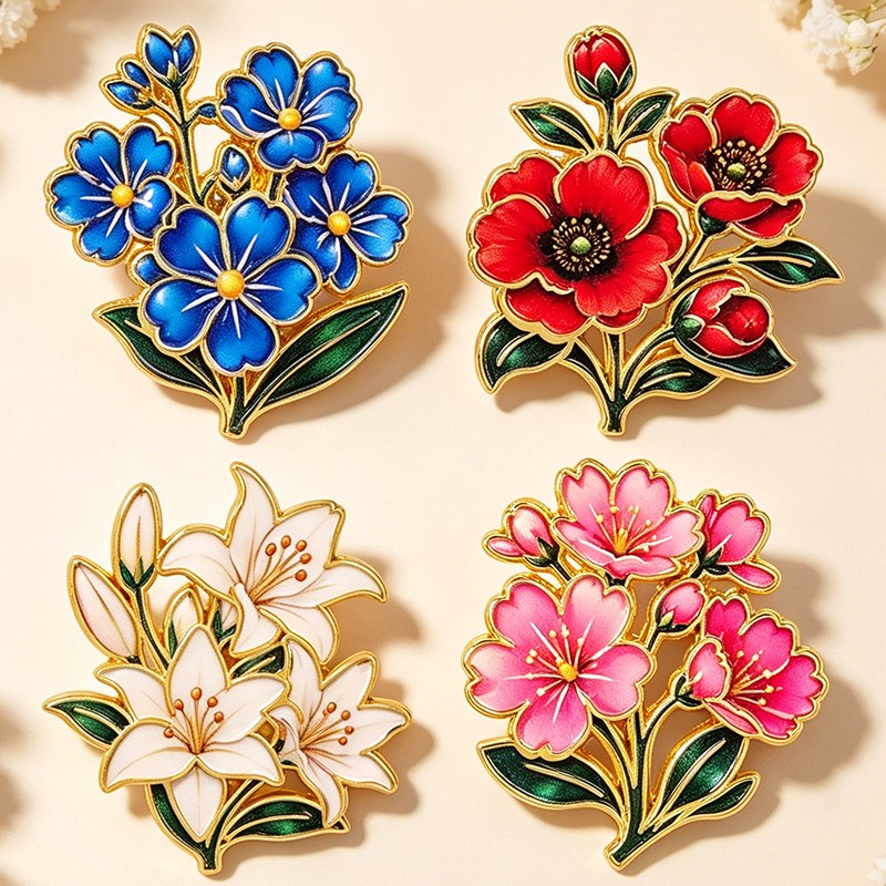 Leuke vintage kleurrijke bloem - Lapel Pin Enamel recensie en prijs