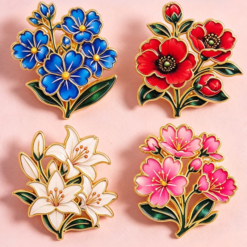 Leuke vintage kleurrijke bloem - Lapel Pin Enamel recensie en prijs