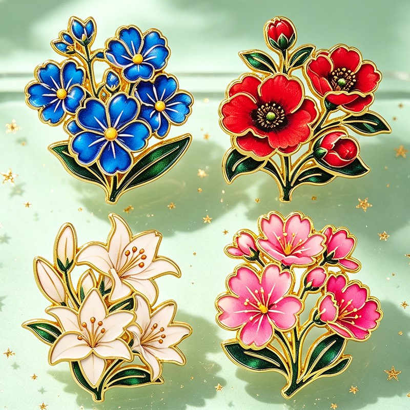 Leuke vintage kleurrijke bloem - Lapel Pin Enamel recensie en prijs
